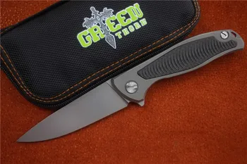Nemokamas pristatymas,Žalia thornF95 sulankstomas peilis D2 Ašmenys G10 TC4 anglies pluošto rankena lauko stovykla medžioklės kišenėje vaisių peilis EDC įrankis