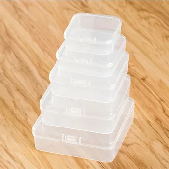 Plastikiniai Mažos Skaidrios Dėžutės Saugojimo Papuošalai Tabletes Chip Organizatorius Konteinerių Atveju Nagų Dailės Baterija Dalykėlių Dėžės Vandeniui