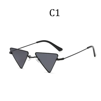 Prabangos prekės trikampio akiniai nuo saulės Gradientas lęšiai, saulės akiniai, skirti moterims, vyrams, metalinis korpusas aukštos kokybės, aukštos kokybės 93318