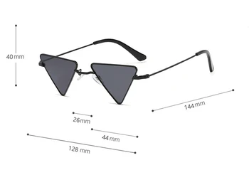 Prabangos prekės trikampio akiniai nuo saulės Gradientas lęšiai, saulės akiniai, skirti moterims, vyrams, metalinis korpusas aukštos kokybės, aukštos kokybės 93318 Nuotrauka 2
