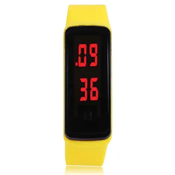 Sporto LED Skaitmeninio Laikrodžio Silikono Guma Ekrano Apyrankės, Laikrodžiai Saldainiai Spalvų Mada Moterims, Vyrams, Vandeniui Laikrodis LL Nuotrauka 2