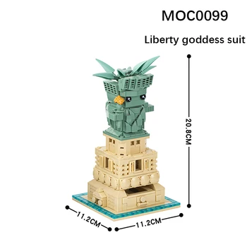 SS Laisvės Statula Blokai NY Simbolinę Skulptūros Modelį Plytos 