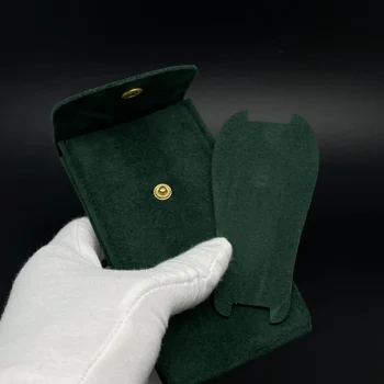 Top šlepetė, Žalia Žiūrėti krepšys, Originalus Apsaugos Kišenėje flanelė Dėklas Laikrodžiai Kišenės Žalia Saugojimo Maišeliai GMT dėžutę