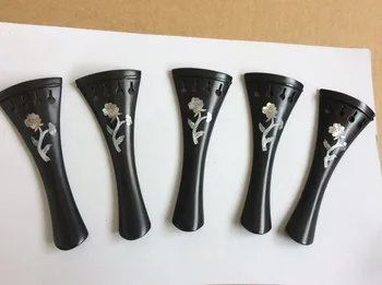 Uodega gabalas-Vienas gabalus 4/4 dydžio smuikas ebony tailpiece ,shell gėlių apdaila , smuikas priedų Nuotrauka 2