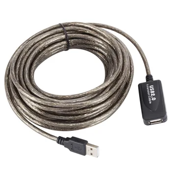 USB 2.0 Extension Cable 20 M/10M/5M Vyrų ir Moterų Aktyvus Kartotuvas Pratęsimo Kabelio ilgintuvas Laidas, USB Adapteris, Laidas Laidas į PC