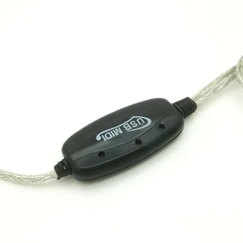 USB MIDI Kabelis PC Muzikos Klaviatūros Adapteris USB Keyboard PC MIDI Sąsają Adapterio Kabelį Audio Adapteris MIDI kabelis 2M AQJG
