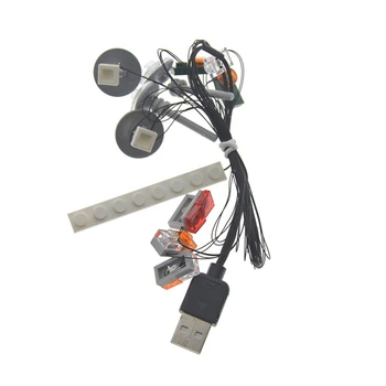USB Powered Blokai LED Apšvietimo Komplektas Retro Mini Automobilių 10242 (Tik LED Šviesos, be Bloko Komplektą) Nuotrauka 2