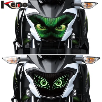 Už Kawasaki Z650 2017-2018 Z 650 Motociklo Accessries 3D Priekinio Lauktuvės priekinis žibintas Lipdukas Guard žibintas Lipdukai