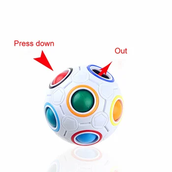Vaivorykštė kamuolys kubo Kūrybos Sferos Magija Plastiko Magic Balls Slėgyje kubą Vaikams įspūdį magija kamuolys Vaivorykštė, Galvosūkiai, Žaislai Nuotrauka 2