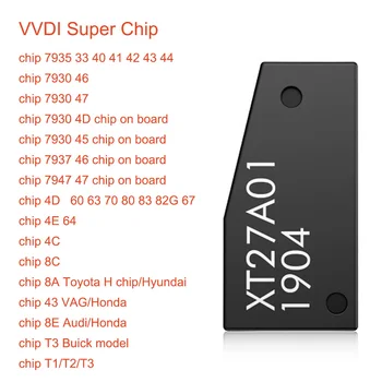 Xhorse VVDI Super Chip XT27A01 XT27A66 Atsakiklis ID46/40/43/4D/8C/8A/T3/47 Nuotrauka 2