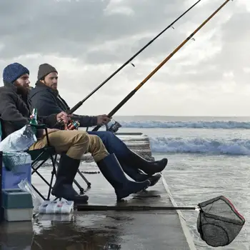 Žvejybos graibštas Teleskopinis, Sulankstomas neslidžia Rankena Nailono Akių Nešiojamų Žvejų Įrankis Jūros Stream Ežero Žvejybos
